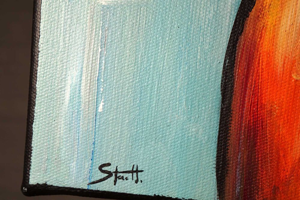 Obraz olejny 80x100 duży nowoczesny na płótnie do salonu R Stach