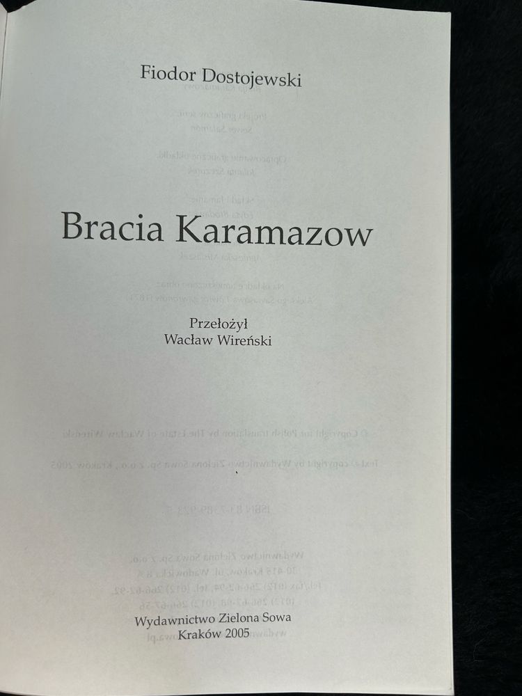 Bracia Karamazow Fiodor Dostojewski