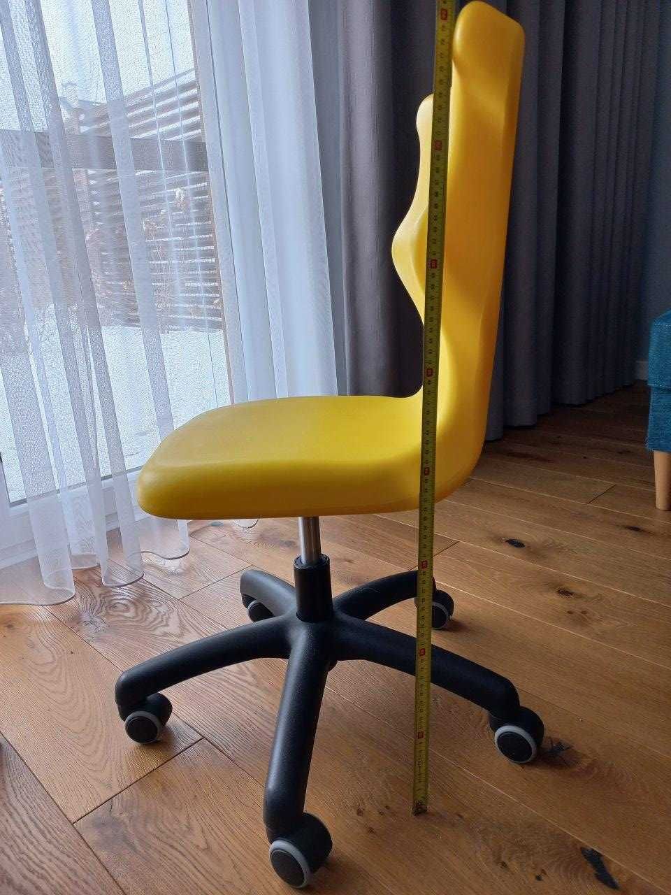 Fotel do biurka Entelo Twist rozmiar 4 żółty, krzesło ergonomiczne
