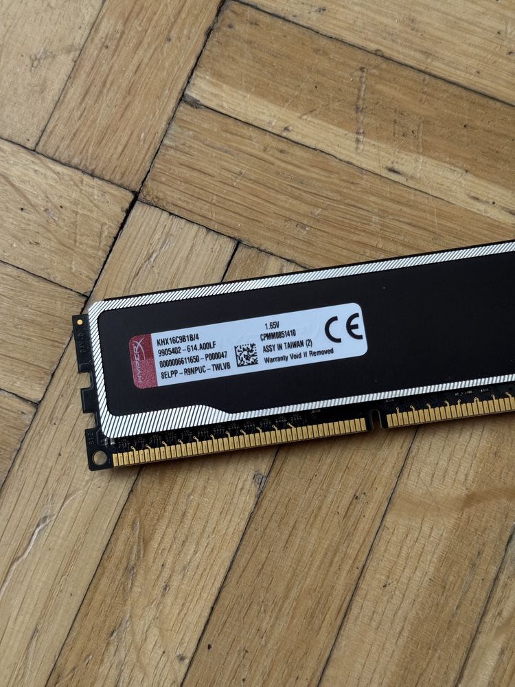 Pamięć HyperX HyperX Black, DDR3, 4 GB, 1600MHz, CL9