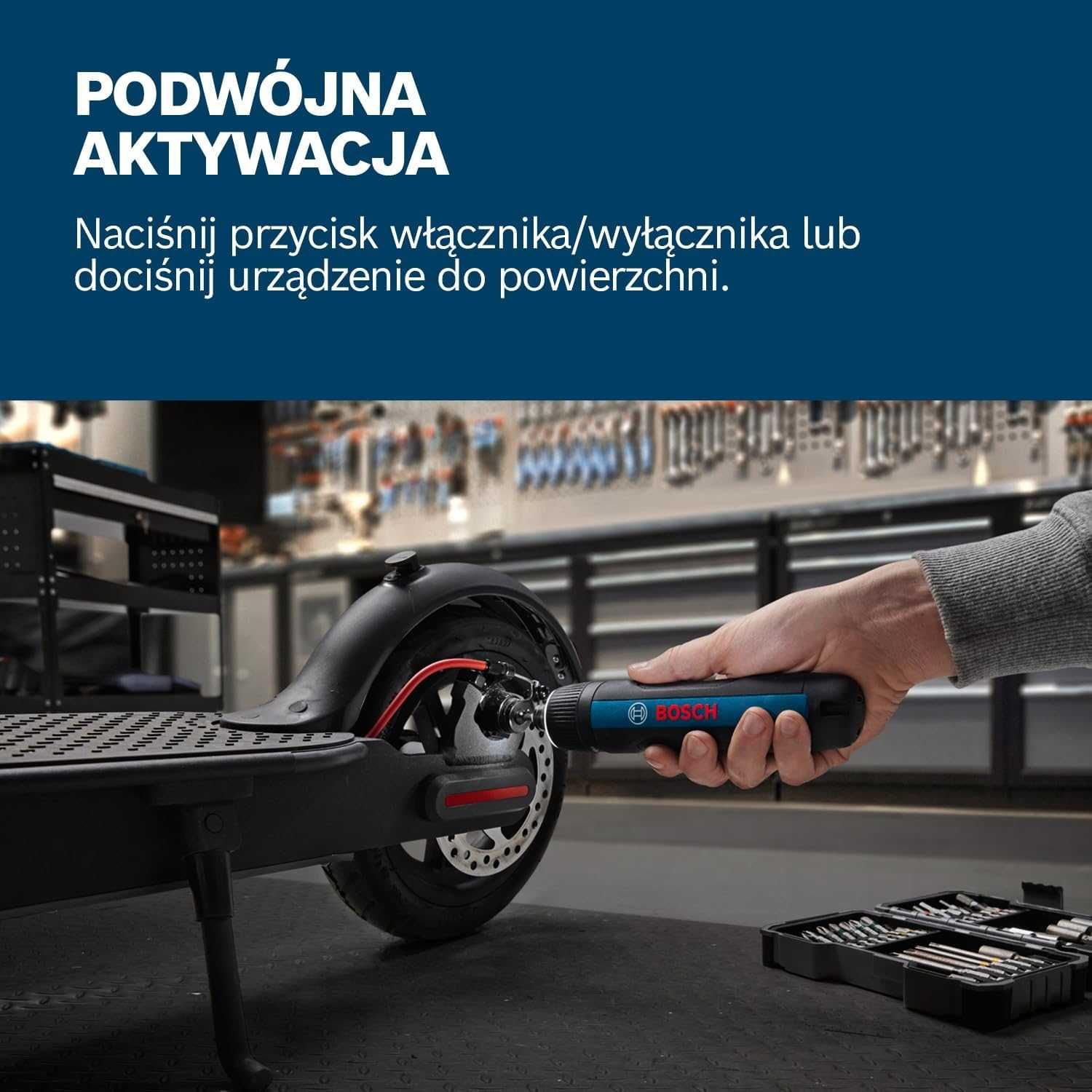 Profesjonalny WKRĘTAK akumulatorowy BOSCH GO - dla elektryka ZESTAW