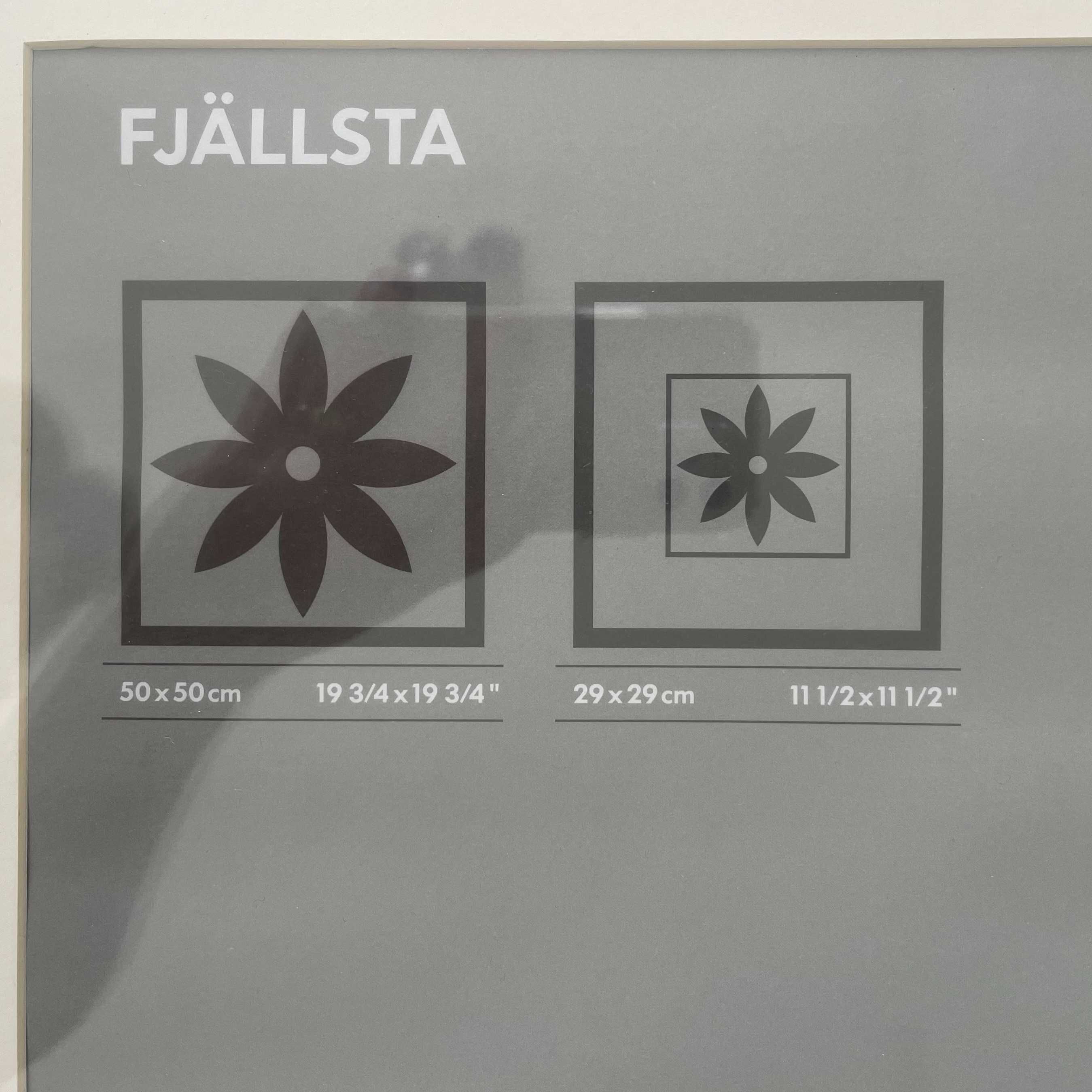 czarna rama z passe-partout IKEA FJALLSTA 50x50 cm / 7 szt.