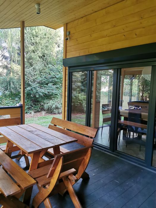 Nowy Dom nad jeziorem linia brzego ,prywatny pomost,sauna i jacuzzi