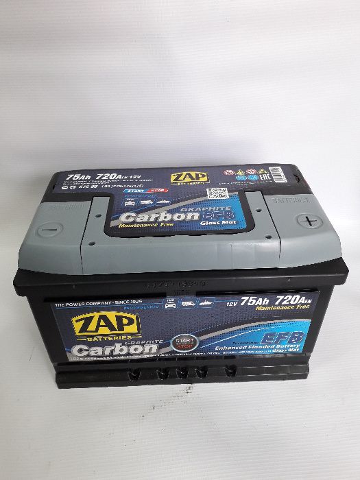 Akumulator EFB 12V 75Ah 720A Zap Carbon START STOP