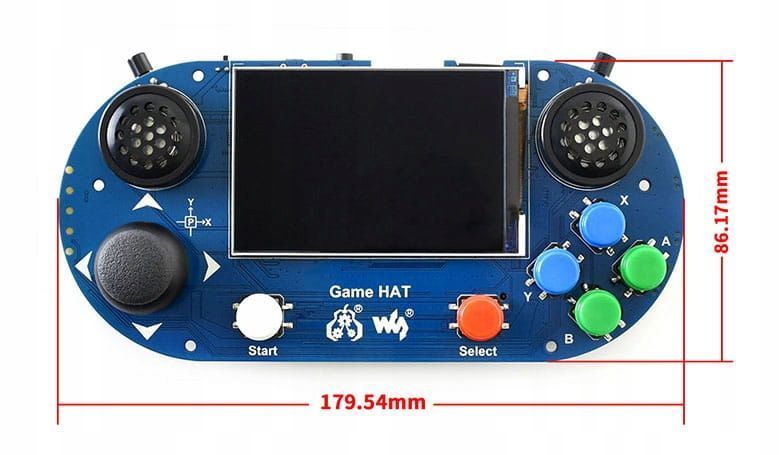 game hat dla raspberry pi z wyświetlaczem 3.5 odświeżanie 60 klatek