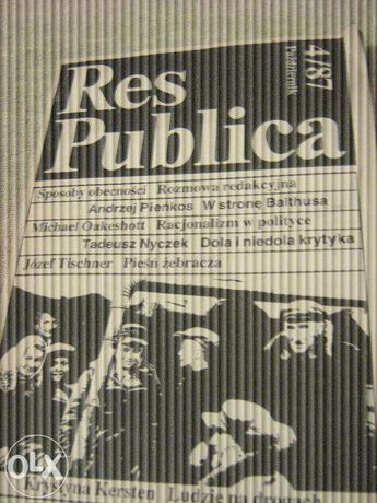 kolekcjonerski miesięcznik Res Publica 1/87- 5/87