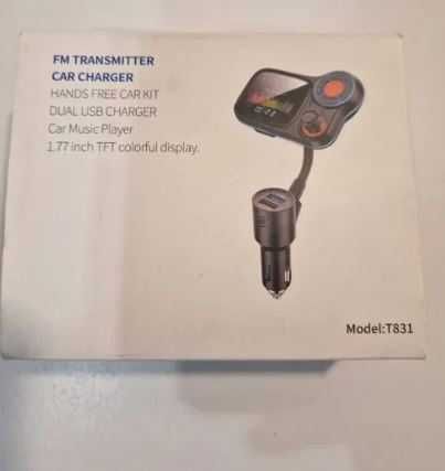 Transmiter FM zestaw głośnomówiący Bluetooth 5.0