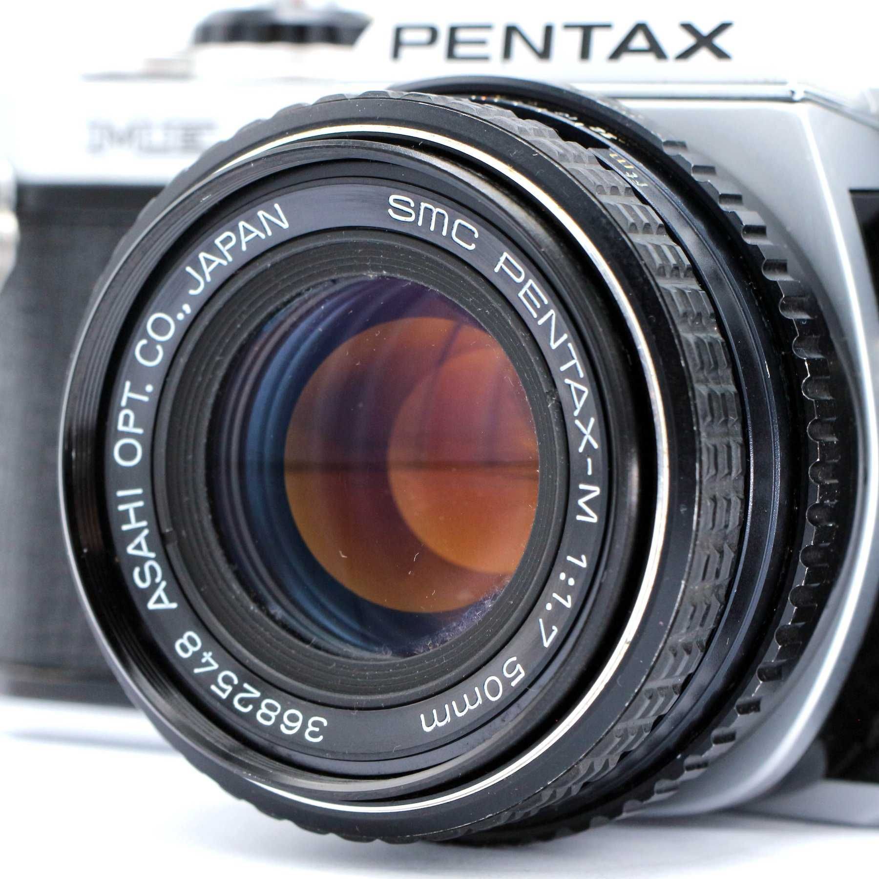 Pentax ME + SMC Pentax-M 50mm f/1.7 Câmera reflex de lente única