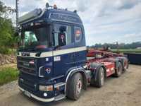 Scania 8x2 wywrotka linowiec