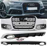 Zderzak przód + grill + dyfuzor AUDI A6 C7 4G 15-18 wzór  RS6 lift