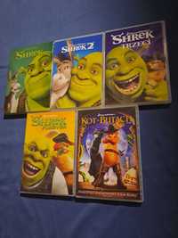 Shrek 1-4 oraz kot w butach DVD