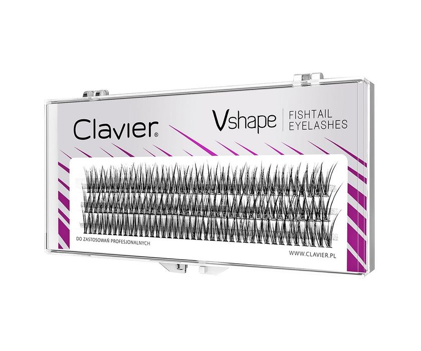Clavier Vshape Fishtail Eyelashes kępki rzęs 10mm