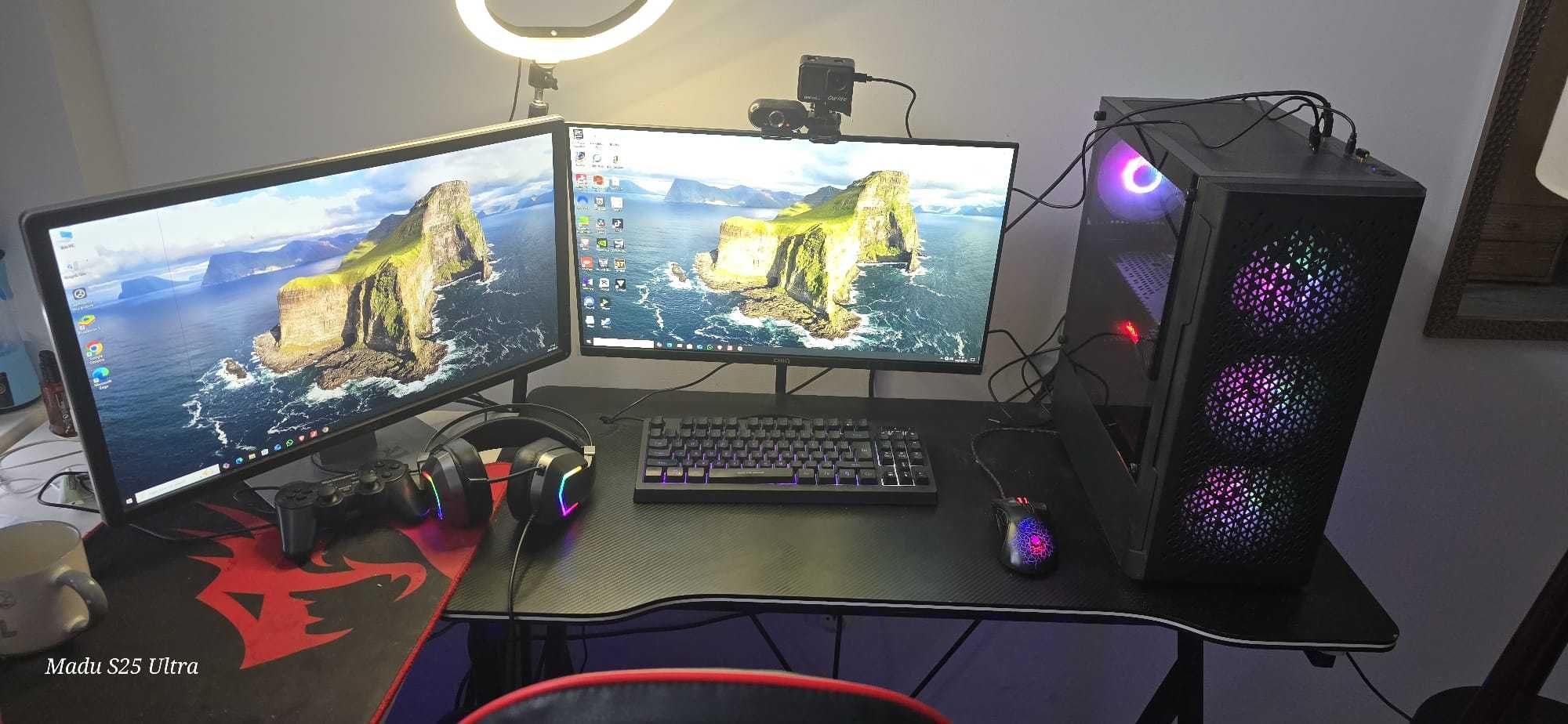 I7 gaming pc with gaming chair and table