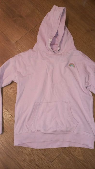 Bluza dla dziewczynki różowa z kapurem r.152 tęcza Next