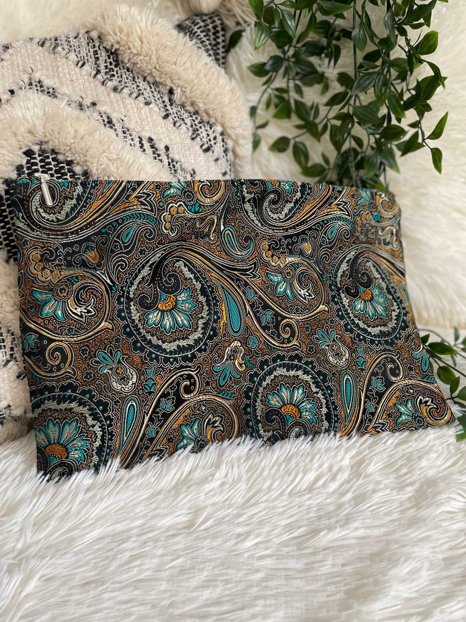 Torebka kopertówka kolorowa żakard vintage duża boho aesthetic y2k