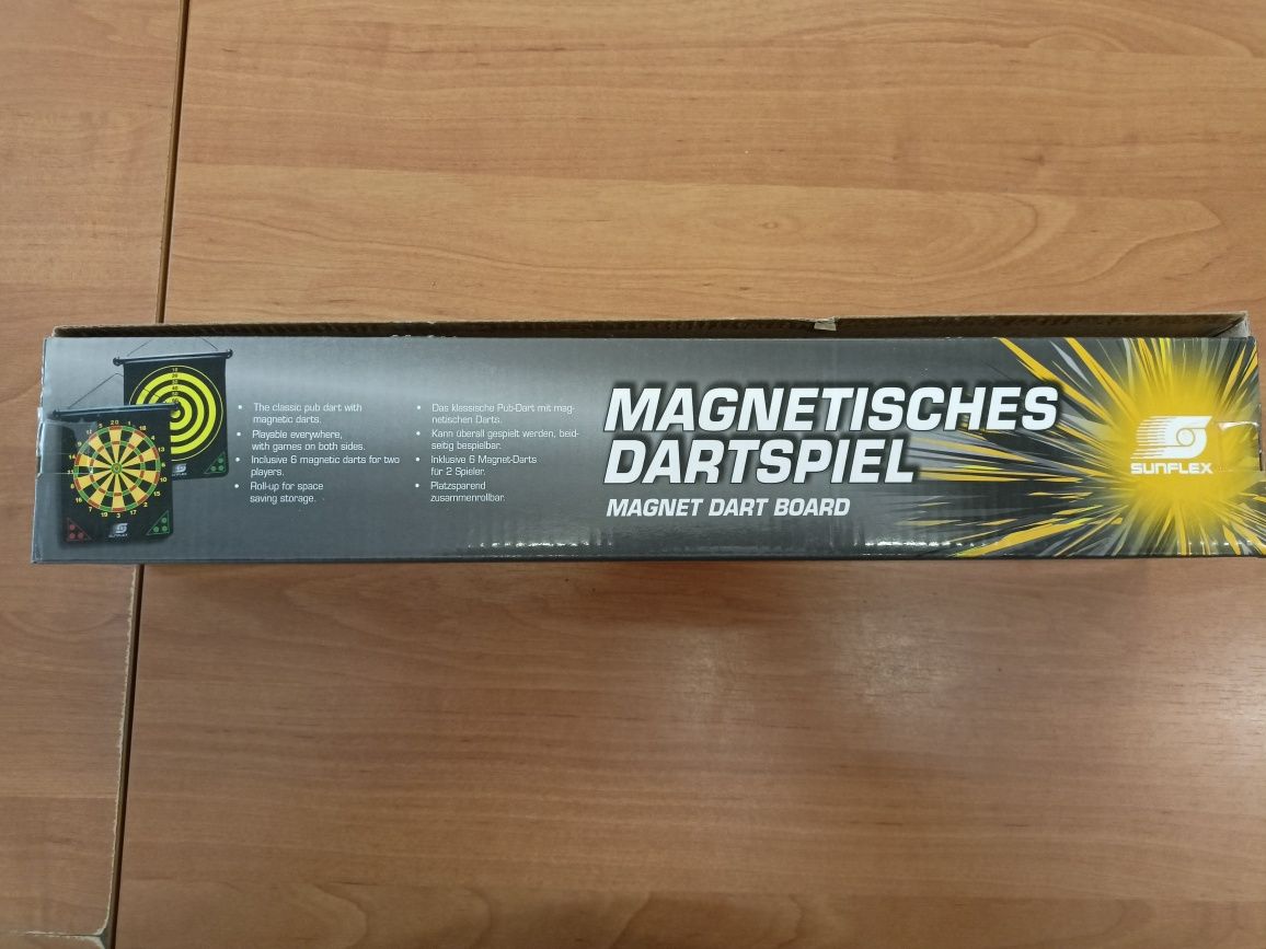 Tarcza dwustronna dart z 6 rzutkami na magnes sunflex