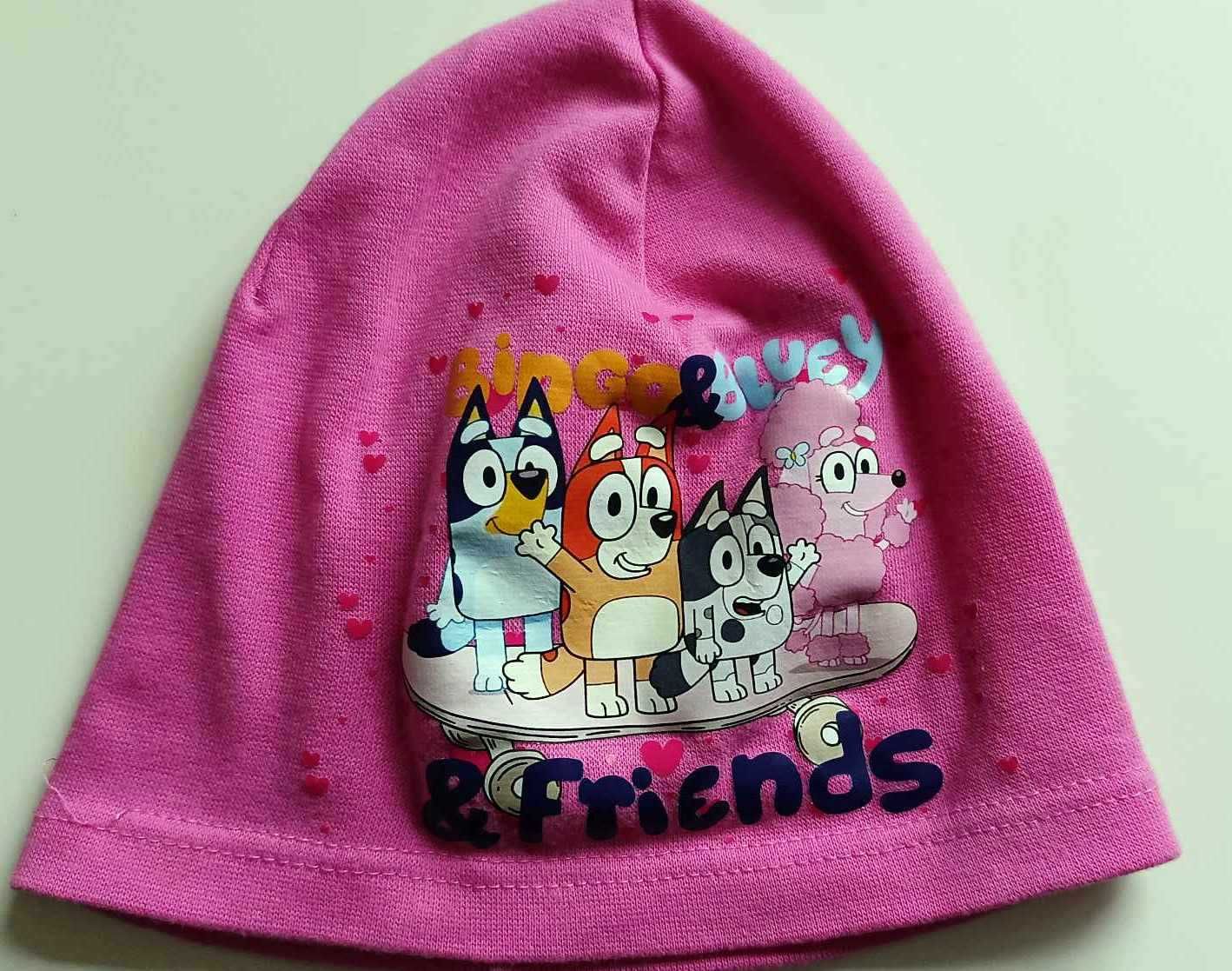 Bawełniana czapka dla dziewczynki Bluey i Bingo Polski producent