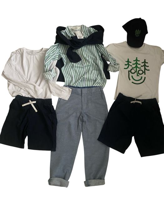 Paka zestaw ubrań chłopięcych szkoła, święta 140 Stan bardzo dobry.