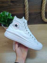 Białe damskie buty Converse All Star Move Platform