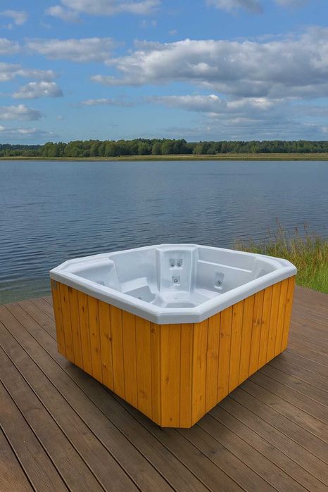 Jacuzzi całoroczne 5 os basen balia masaż pokrywa LED sauna transport
