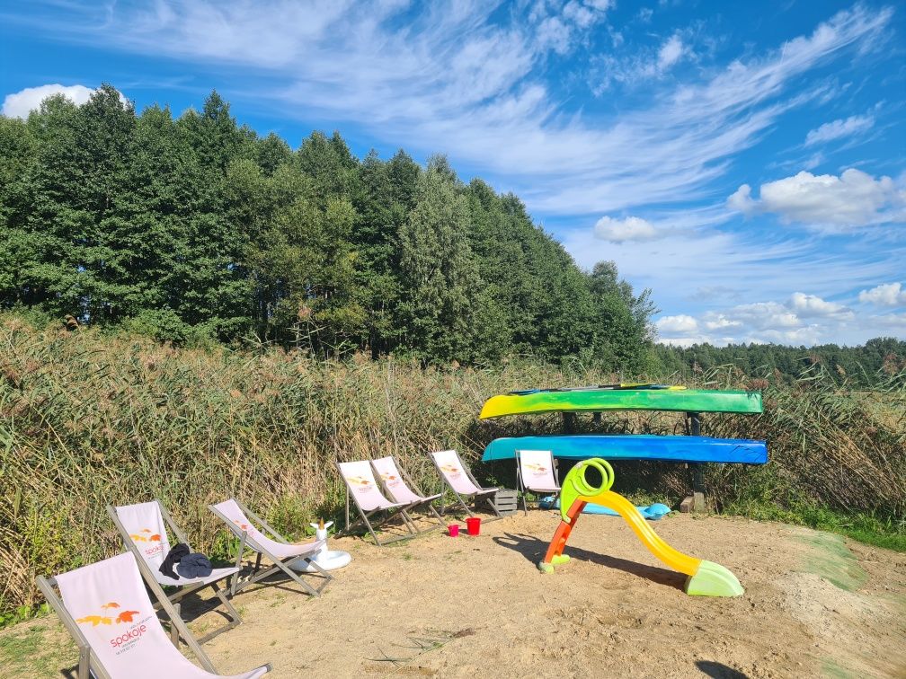 Spokoje- Noclegi nad jeziorem Apartament,plaża,łódki,balia