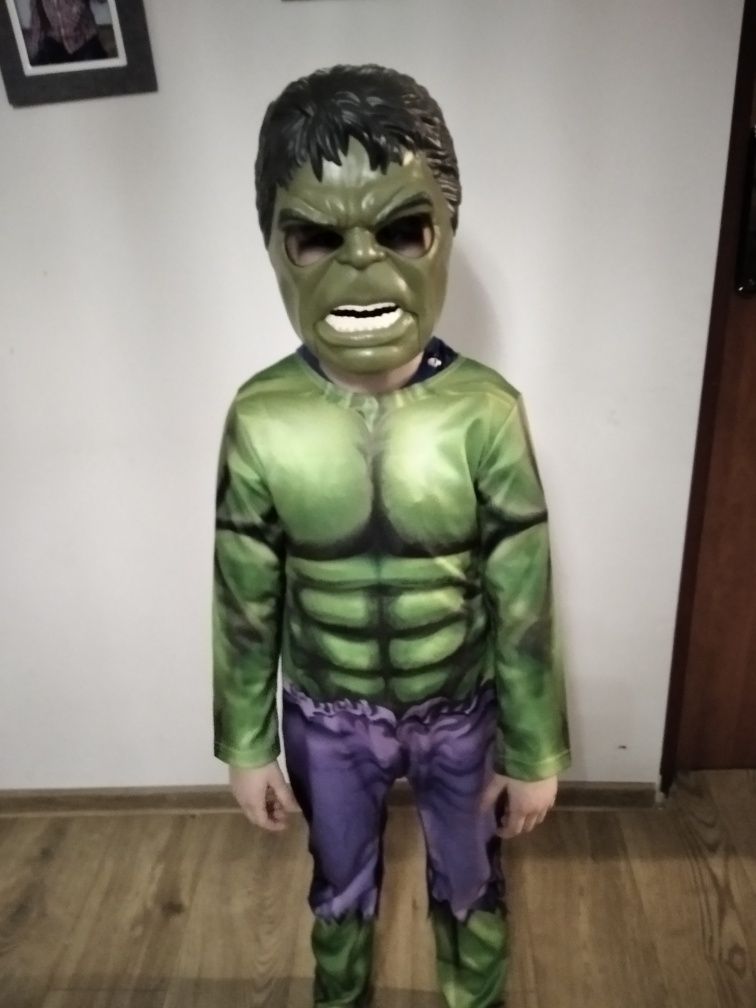 Strój karnawałowy Hulk z ruchoma maską