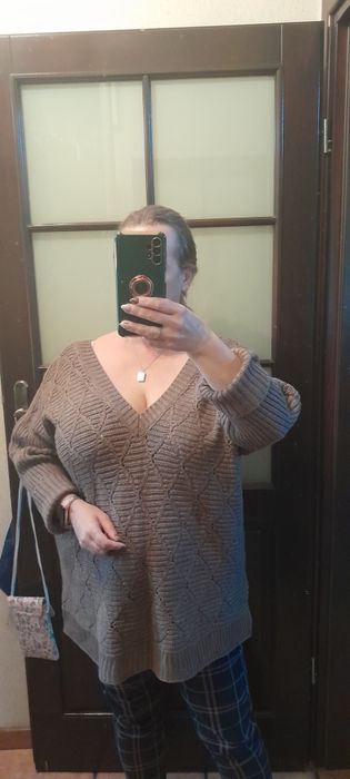 Sweter damski  brązowy