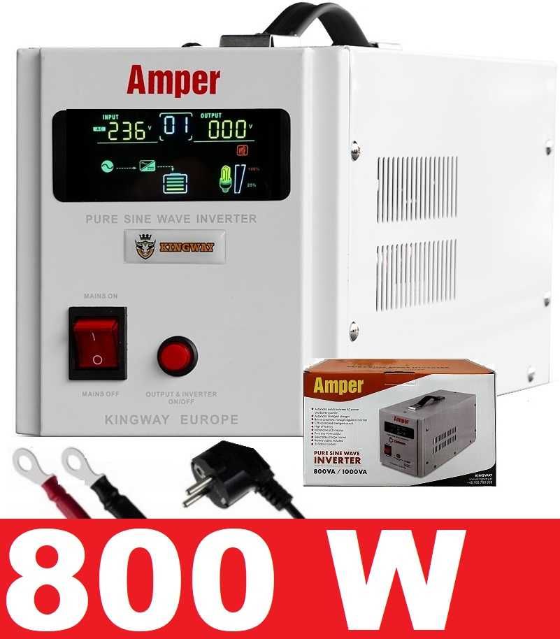 Inwerter ZASILACZ UPS Awaryjny Pieca CO Pompy Czysty SINUS 800W