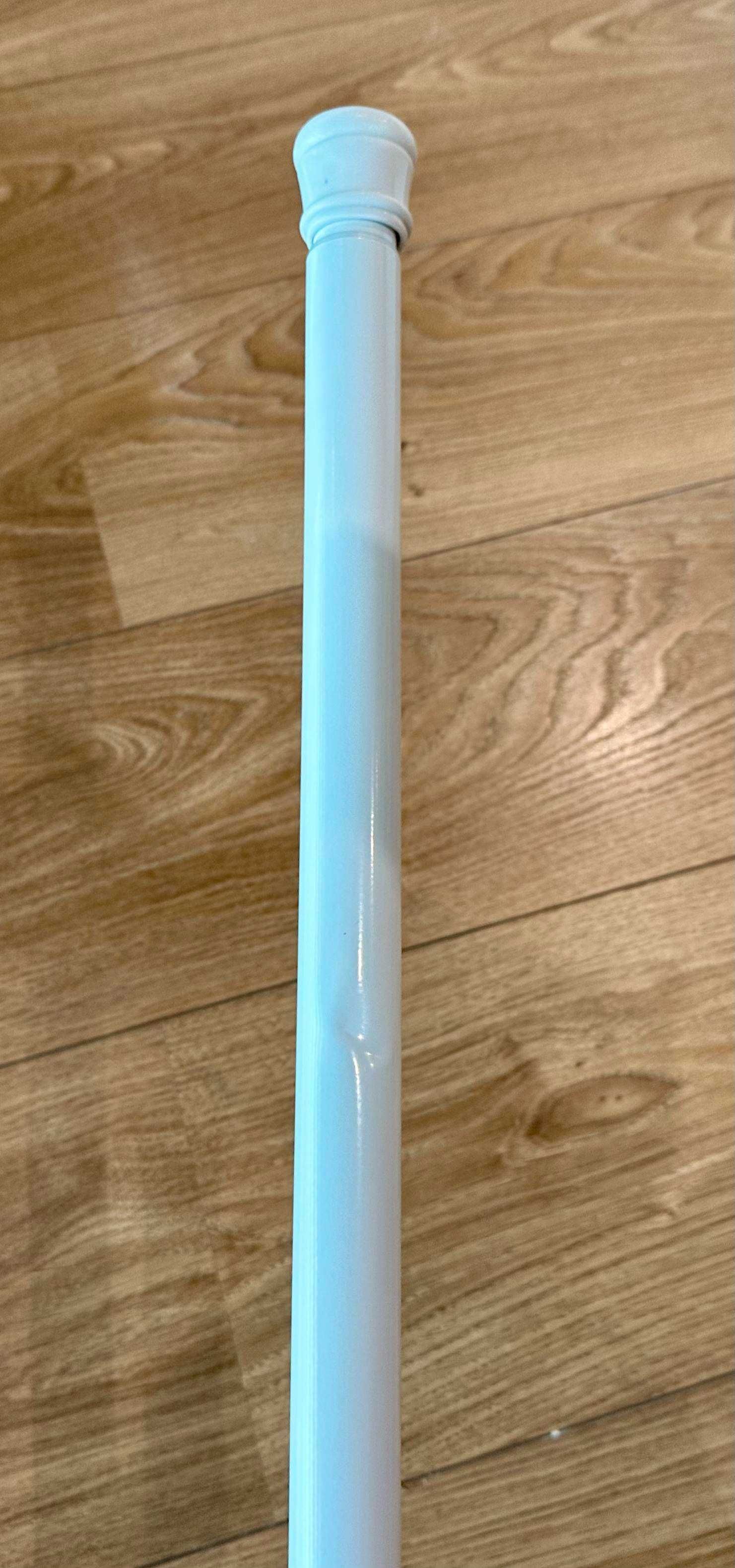 Varão de cortina / barra de chuveiro branca 50–80 cm