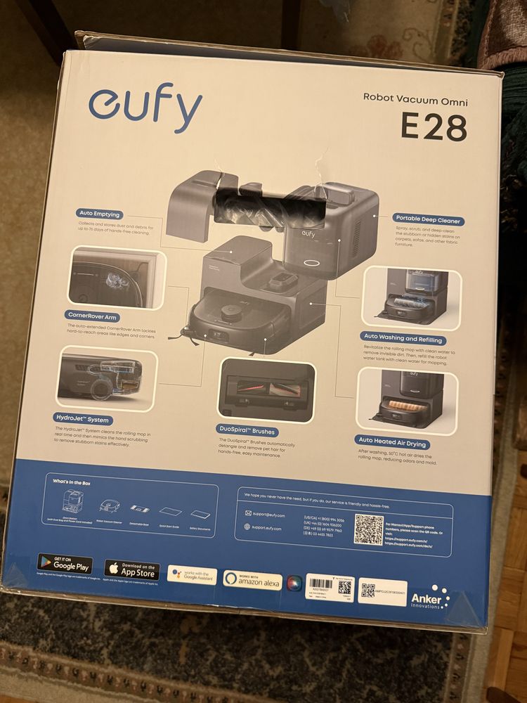 Robot sprzatajacy z mopem Eufy E28 Omni Hydrojet, moc 20000Pa nowy