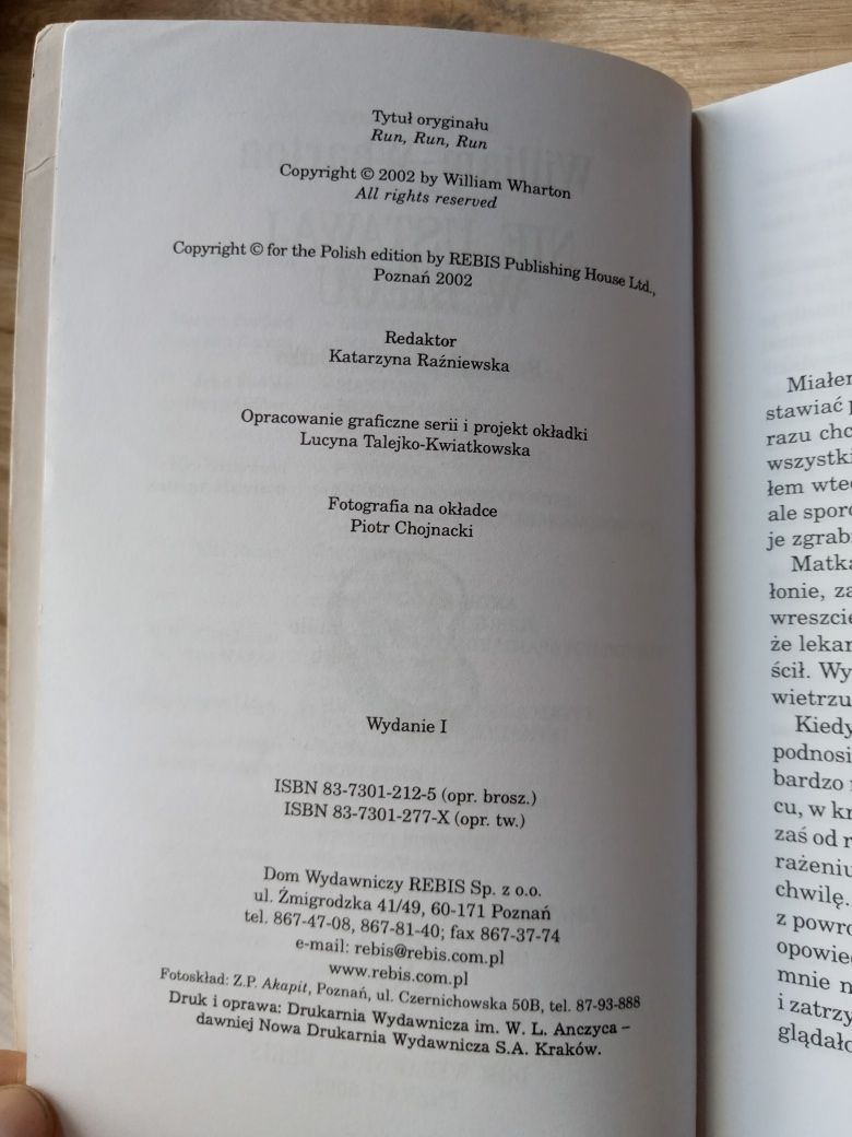 Nie ustawaj w biegu, William Wharton