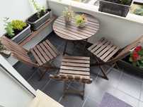 Conjunto Mesa e 3 Cadeiras Jardim