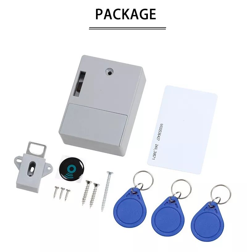 Электронный скрытый RFID замок с 3 ключами