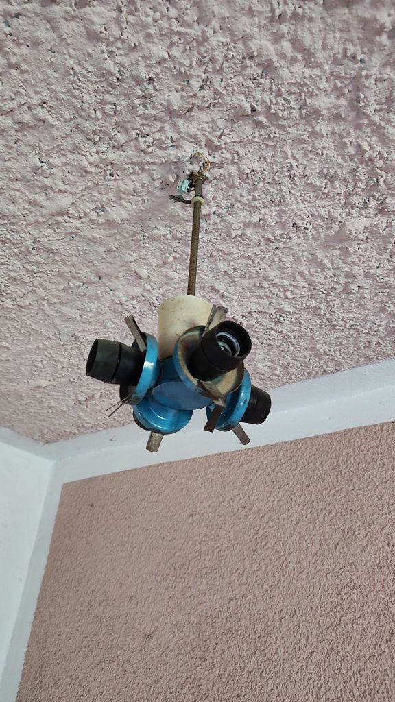 Lampa sufitowa wisząca kaskadowa PRL 4sztuki