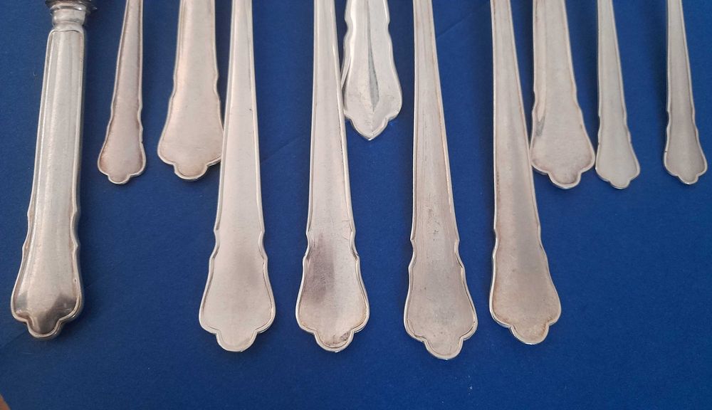 Vintage Posrebrzane Sztućce GAB EXTRA NS Szwecja Plater_14 sztuk