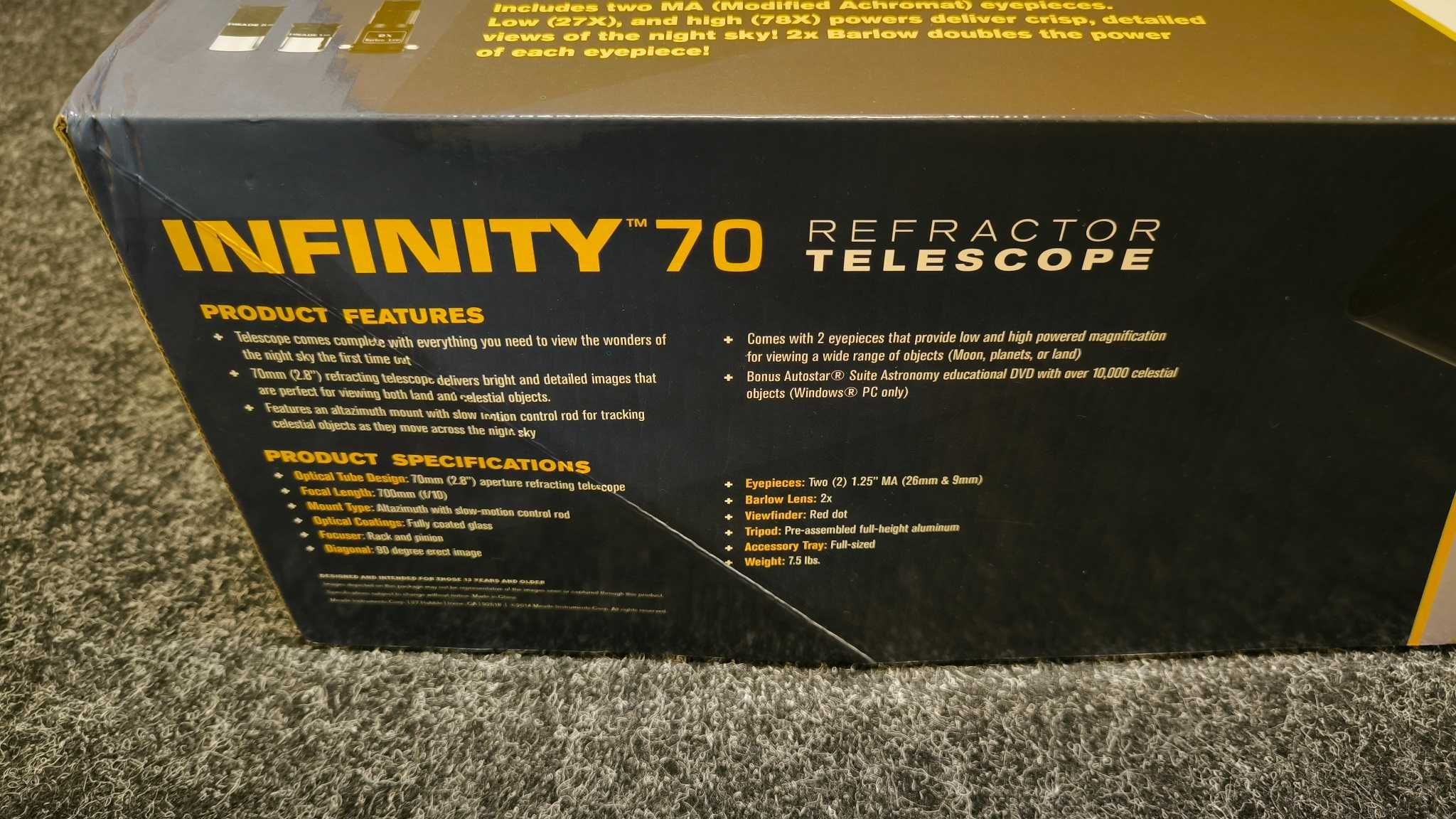 Telescópio Meade Infinity 70