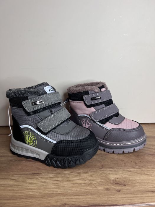 Зимові чоботи з підсвіткою, термо тканина, 23-28, зимние сапоги