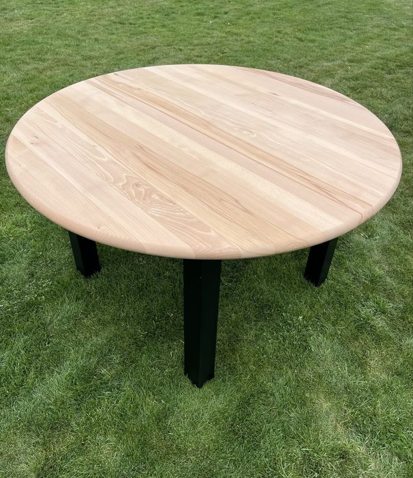 Stol drewniany okragly bukowy 128cm od ręki
