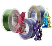 Пластик для 3Д друкуCreat 3D Silk Dual Colors,Набір 3х250 грамм