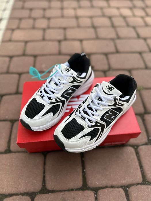 Кросівки New balance 530 black white чорні білі жіночі чоловічі