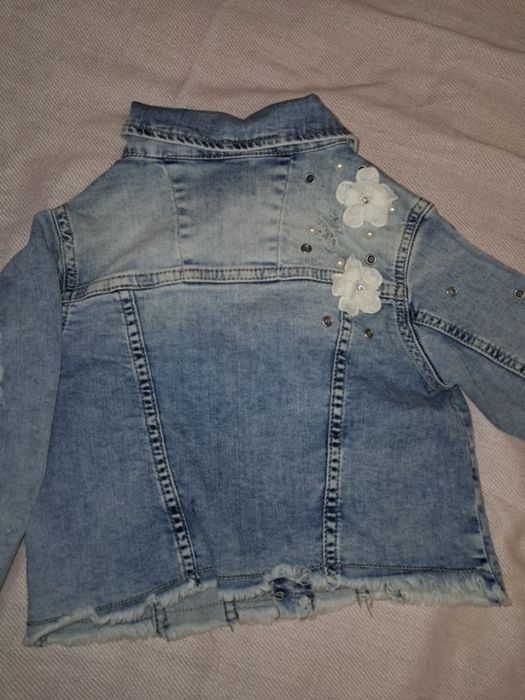 джинсовий укорочений жакет, Турція.