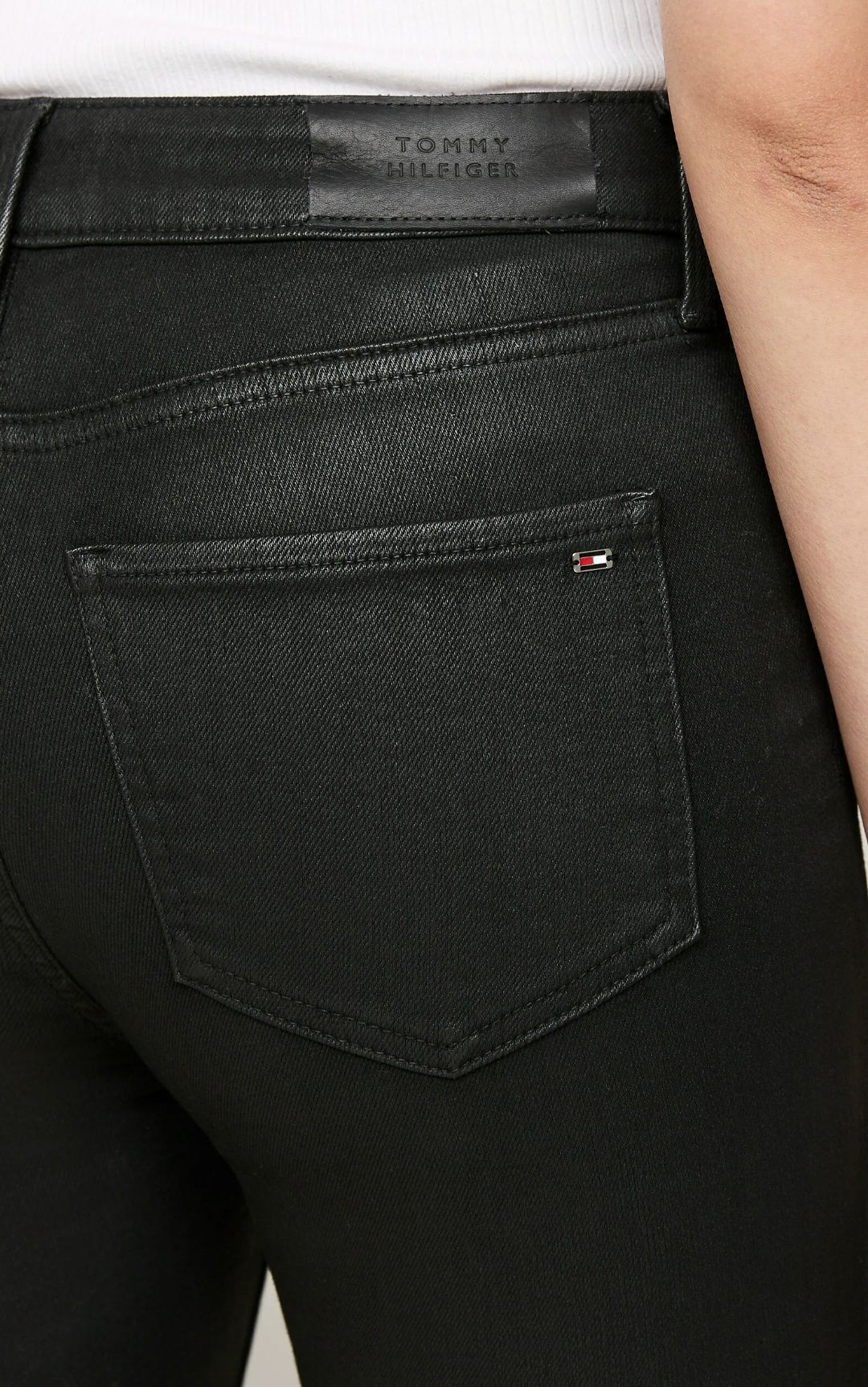 Jeansy nowe czarne spodnie Tommy Hilfiger THFlex Como Skinny W29 L30