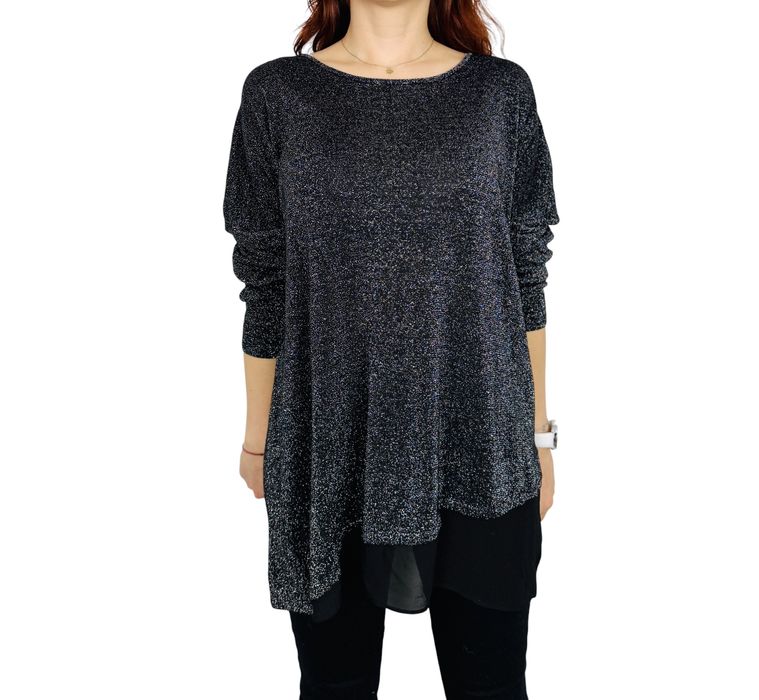 Bluzka z połyskiem i warstwą szyfonu XL 42 C&A