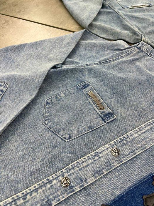 Рубашка Chrome Hearts джинсовая рубашка Хром Хартс сорочка p041