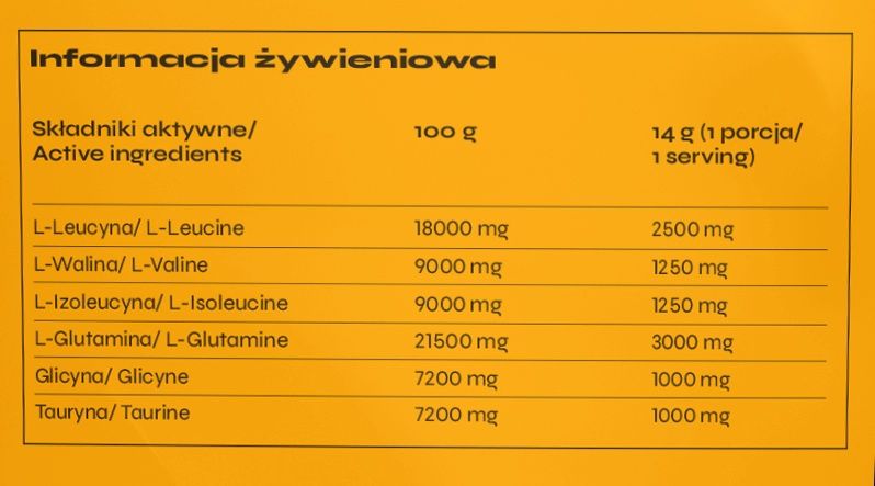 Suplement bcaa 2:1:1 novmax