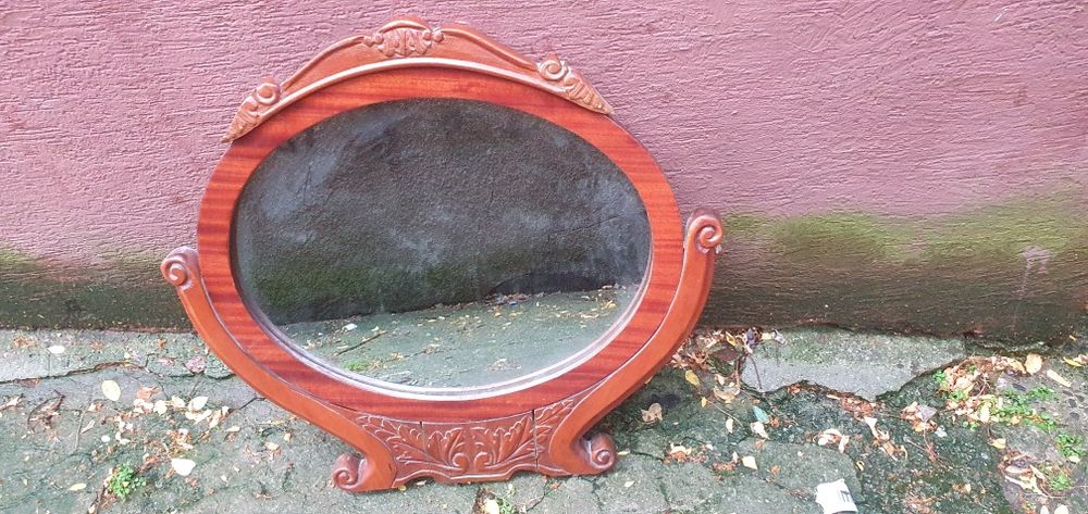 Lustro drewniane Ludwik stylowe z toaletki 68 cm