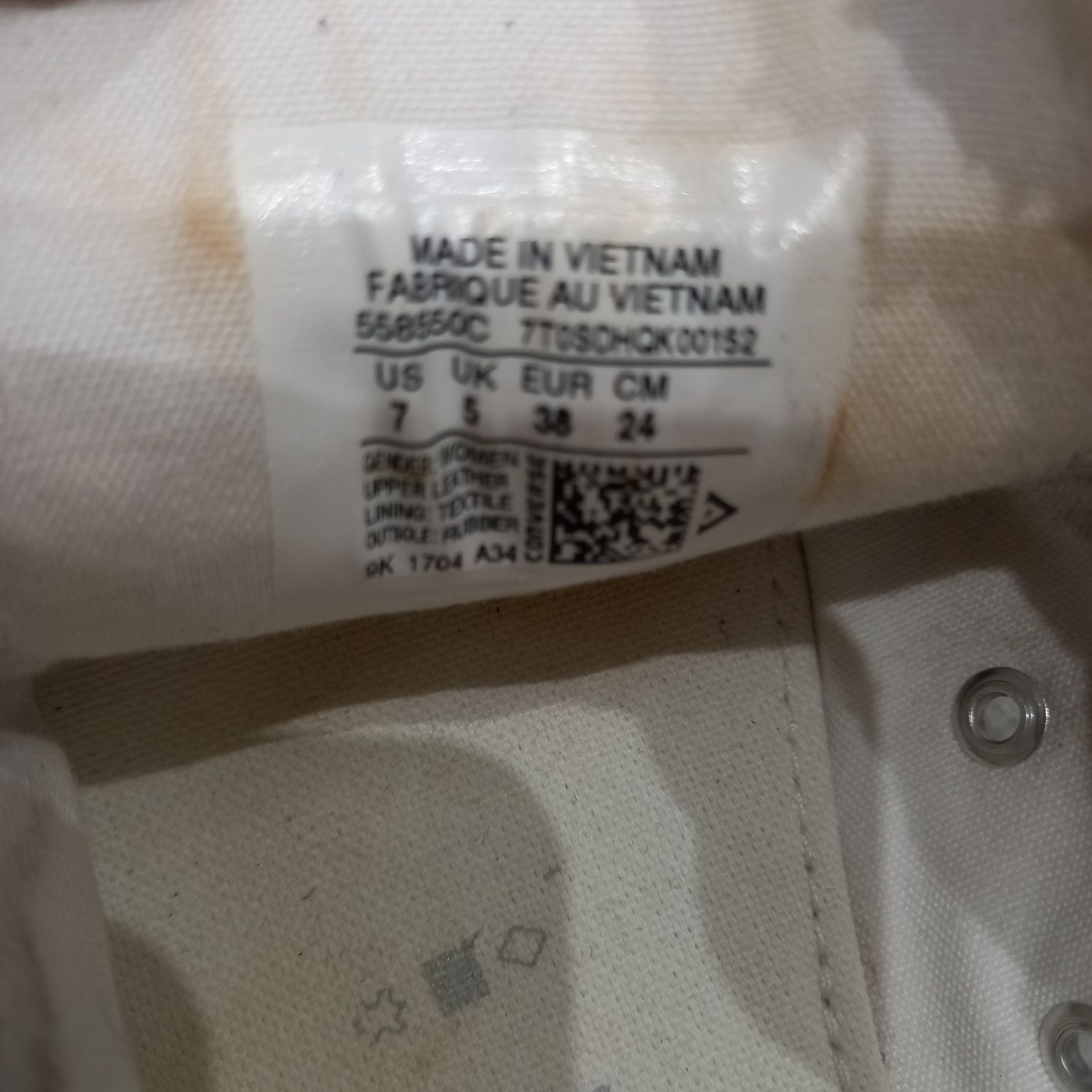 Buty trampki srebrne Converse r.38