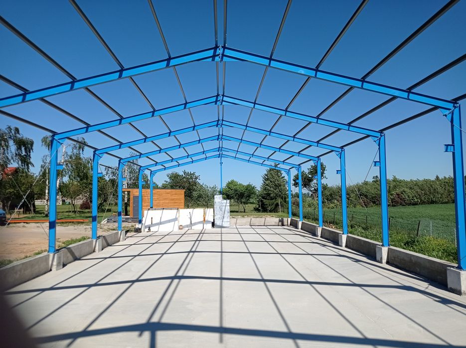 hala metalowa 12x20x4 Konstrukcja wiata 12x30 warsztat obora 12x25