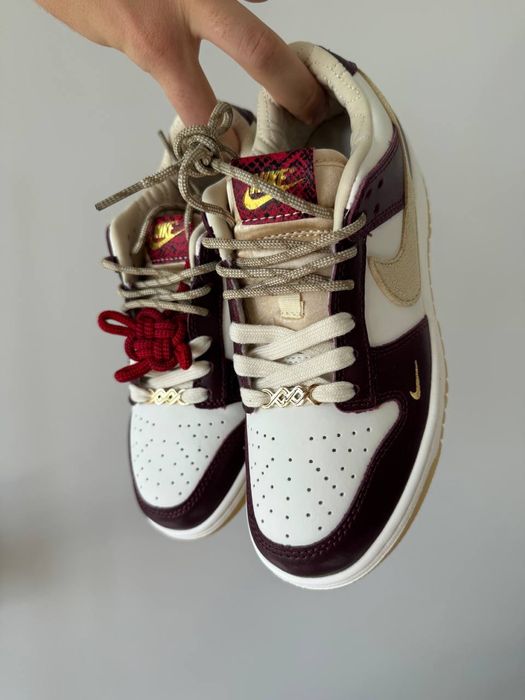 36-41 р кросівки Nike Dunk LX White Maroon bordo burgundy