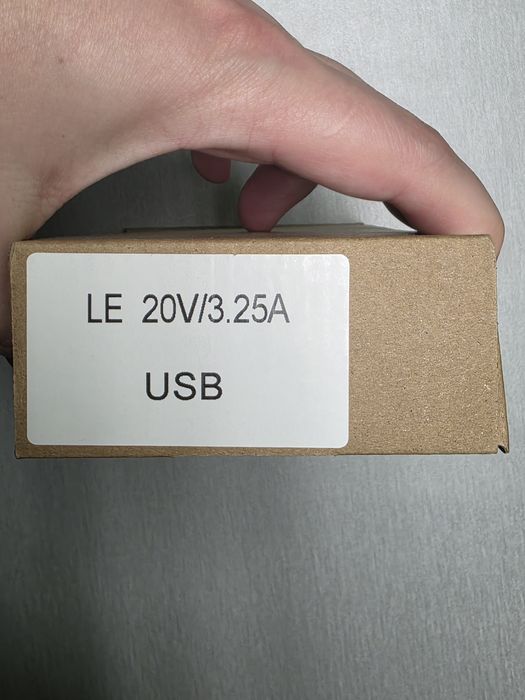 Lenovo 65w / 20v / 3.25A / USB - PIN Yellow.  Square Type / Новые